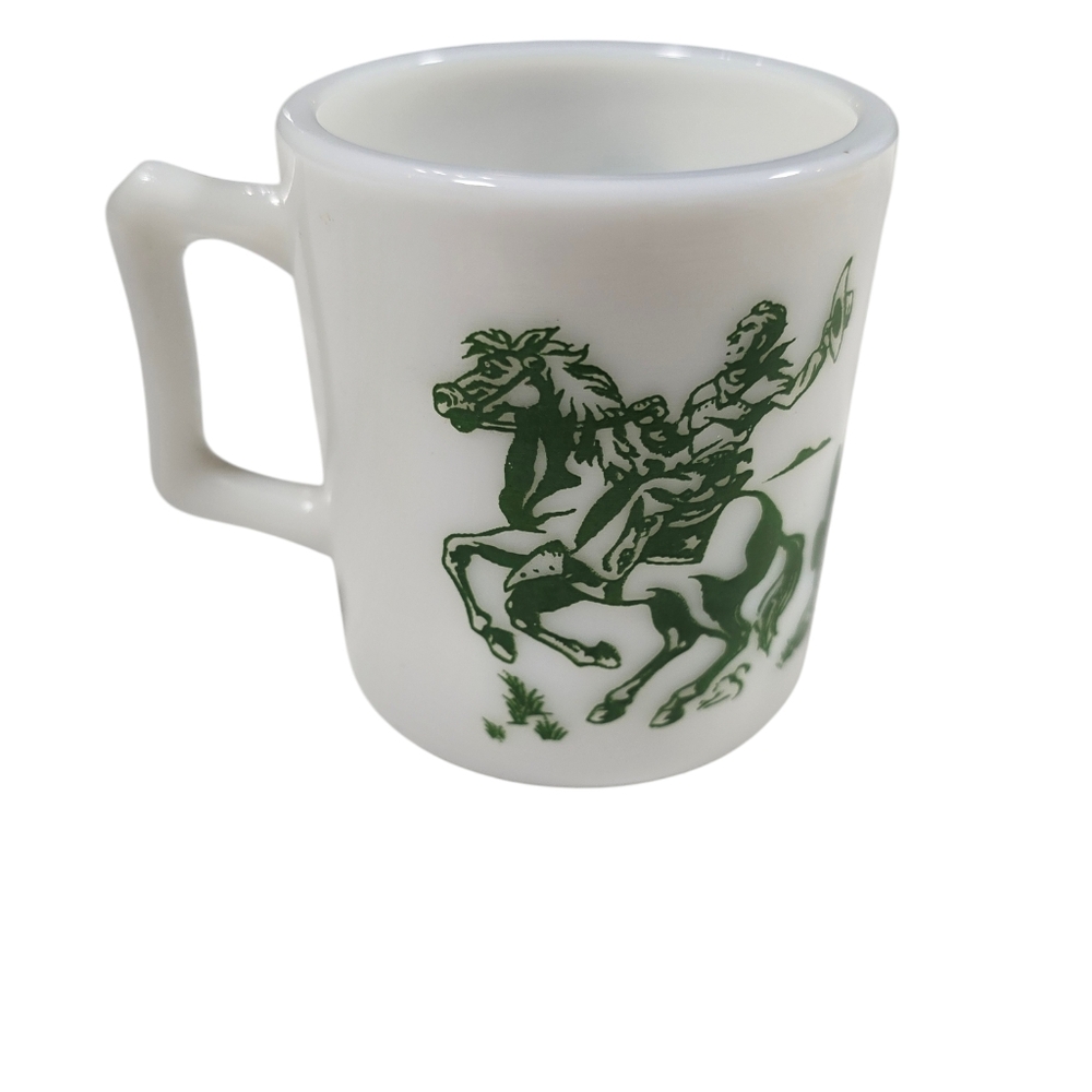 Vintage 1950s Hopalong Cassidy Cowboy Milk Glass Mug - Picture 5 of 9
